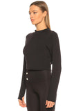 Custom Design Back Decollete Crop | Black
