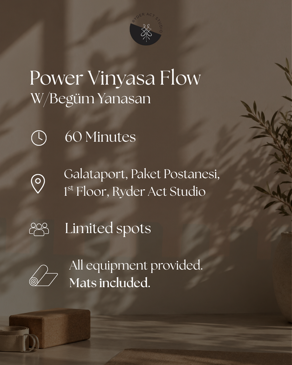 Power Vinyasa Flow | Begüm Yanasan - 1 Ekim