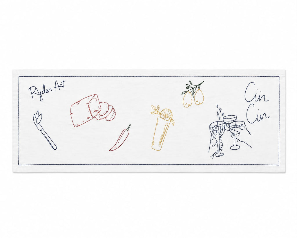 Timeless Hand-Embroidered Table Runner