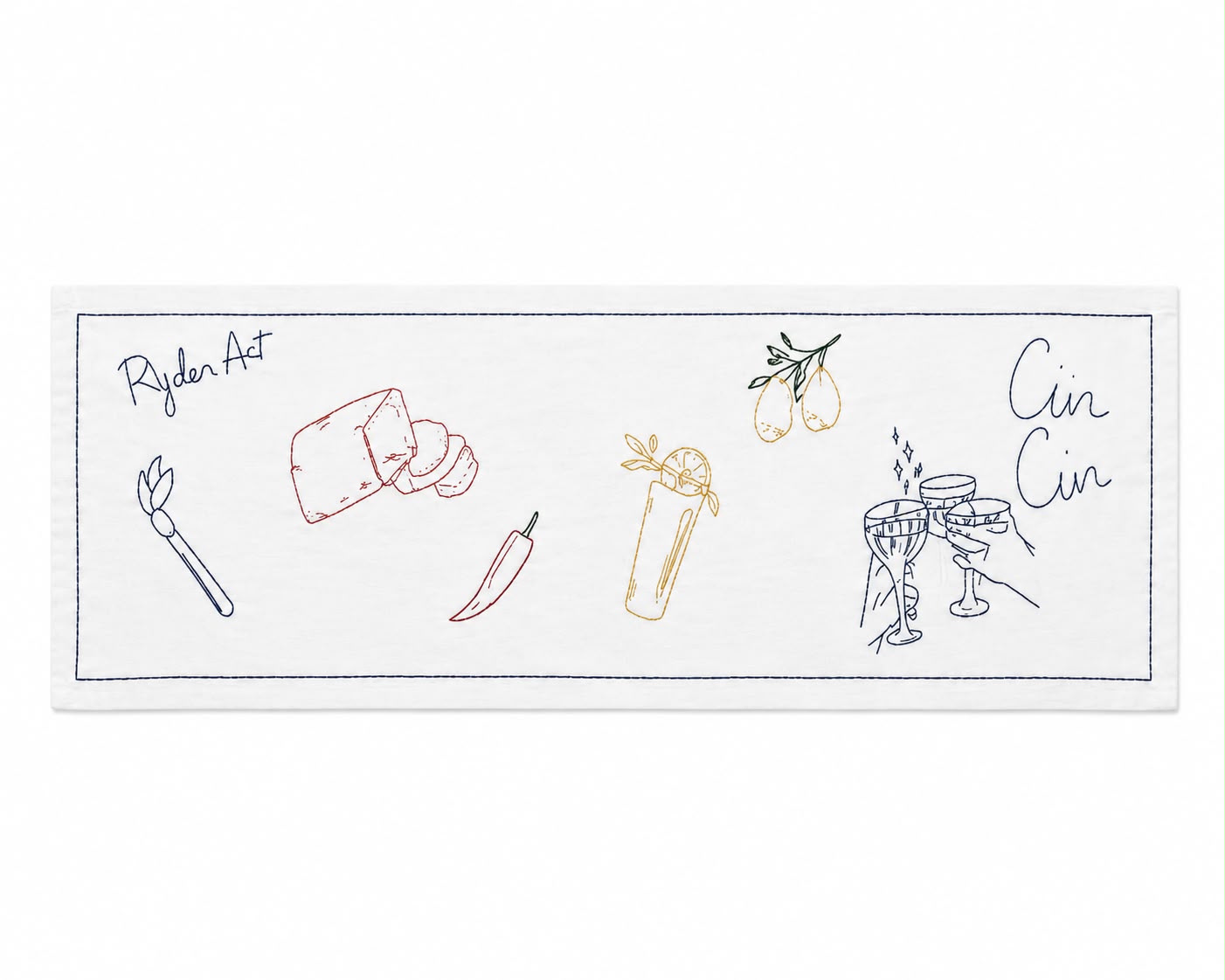 Timeless Hand-Embroidered Table Runner